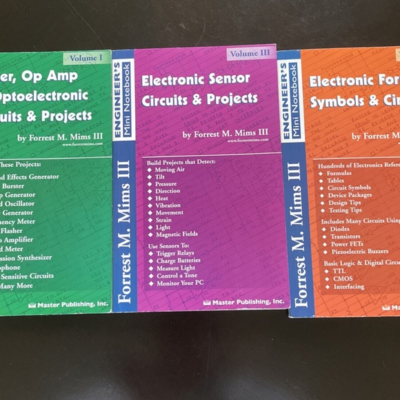 Lot Of 3 Engineers Mini Notebook Volume I, III, IV Forrest M Mims III - Picture 2 of 10